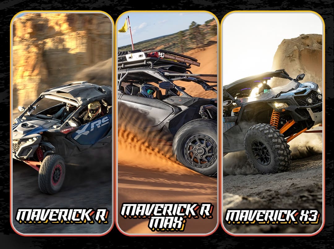 Maverick R, Maverick R Max, and Maverick X3 Banner